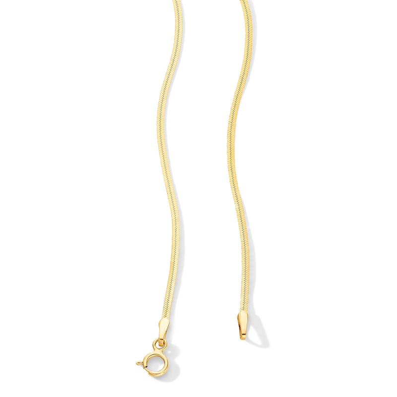 1.65mm Diamond-Cut Snake Chain Choker Necklace in Solid 10K Gold - 16”