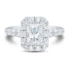Thumbnail Image 3 of 1.95 CT. T.W. Emerald-Cut Diamond Frame Engagement Ring in 14K White Gold