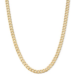 5.79mm Curb Chain Necklace in Solid 14K Gold - 22”