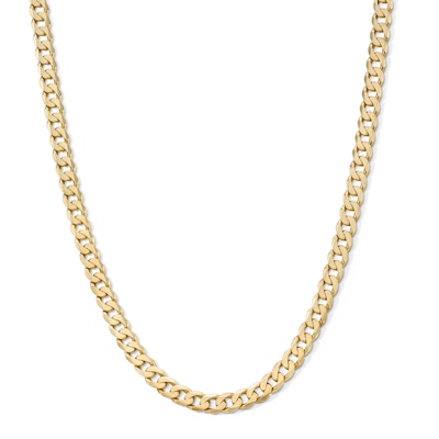 5.79mm Curb Chain Necklace in Solid 14K Gold - 22”
