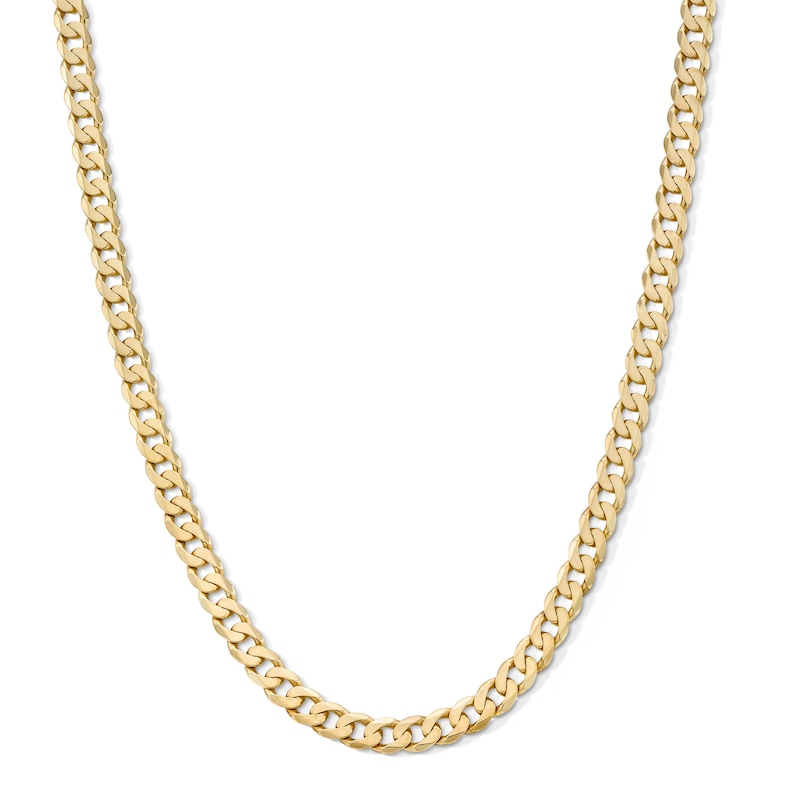 5.79mm Curb Chain Necklace in Solid 14K Gold - 22”