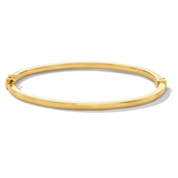 3.0mm Square Tube Bangle in Hollow 18K Gold