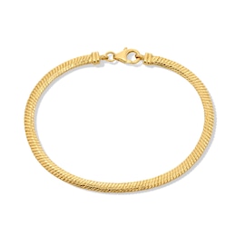 3.5mm Rounded Snake Chain Bracelet in Hollow 18K Gold - 7.25"