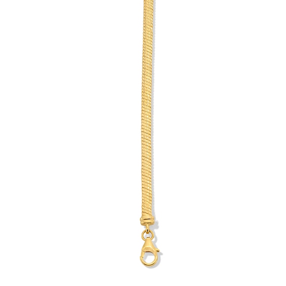 3.5mm Rounded Snake Chain Bracelet in Hollow 18K Gold - 7.25"
