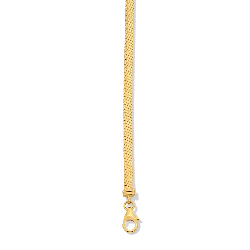 Main Image 2 of 3.5mm Rounded Snake Chain Bracelet in Hollow 18K Gold - 7.25"