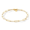Thumbnail Image 1 of 3.2mm Paper Clip Chain Bracelet in Hollow 10K Gold - 7.25"