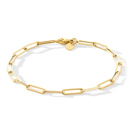 3.2mm Paper Clip Chain Bracelet in Hollow 10K Gold - 7.25"