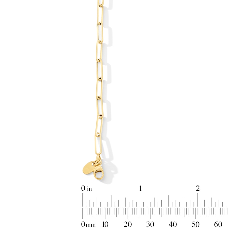 3.2mm Paper Clip Chain Bracelet in Hollow 10K Gold - 7.25"