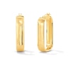 Thumbnail Image 1 of 27.0mm Squared Paper Clip Hoop Earrings in Hollow 10K Gold