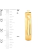 Thumbnail Image 3 of 27.0mm Squared Paper Clip Hoop Earrings in Hollow 10K Gold