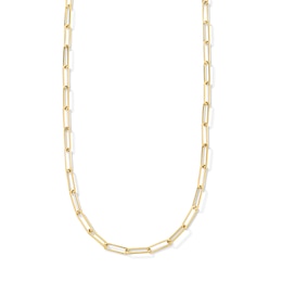 3.2mm Paper Clip Chain Necklace in Hollow 10K Gold - 16"
