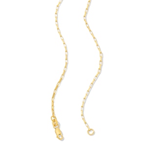 1.5mm Paper Clip Chain Choker Necklace in Solid 10K Gold - 16”