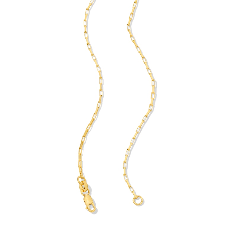 Main Image 2 of 1.5mm Paper Clip Chain Choker Necklace in Solid 10K Gold - 16”