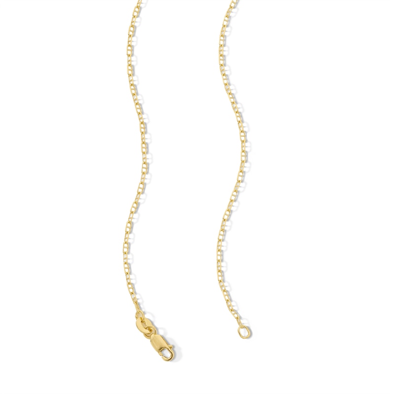 Main Image 3 of 1.6mm Diamond-Cut Mariner Chain Choker Necklace in Solid 10K Gold - 16”