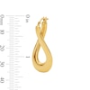 Thumbnail Image 2 of 33.2mm Twist Oval Hoop Earrings in Hollow 14K Gold