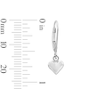 Thumbnail Image 2 of Heart Drop Earrings in Hollow 10K White Gold