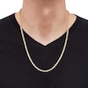 Thumbnail Image 2 of 3.8mm Diamond-Cut Glitter Rope Chain Necklace in Hollow 10K Gold - 24"