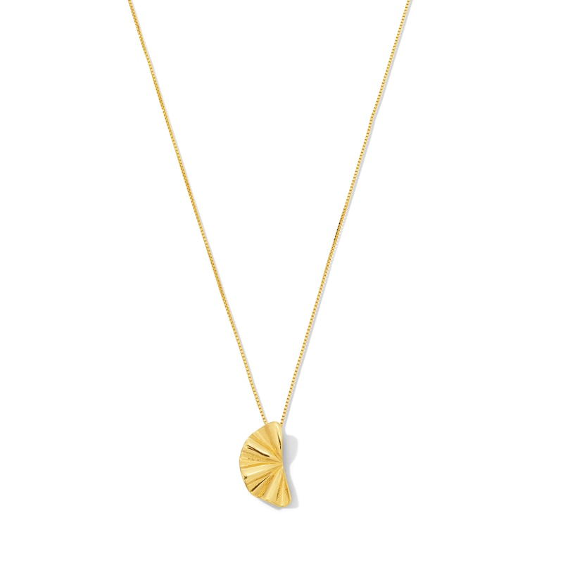 Main Image 1 of Fan Pendant in Solid 10K Gold