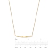 Thumbnail Image 3 of Twist Bar Necklace in Solid 10K Gold