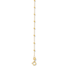Thumbnail Image 2 of Cross with Bead Station Bracelet in Solid 14K Gold - 7.5"
