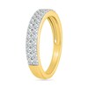 Thumbnail Image 6 of 1.95 CT. T.W. Multi-Diamond Double Octagonal Frame Triple Row Split Shank Bridal Set in 10K Gold