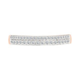 1.45 CT. T.W. Pear-Shaped Multi-Diamond Double Frame Multi-Row Split Shank Bridal Set in 10K Rose Gold