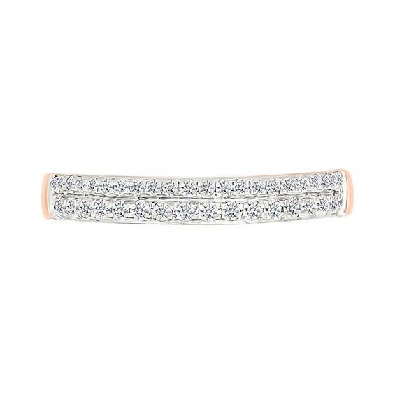 1.45 CT. T.W. Pear-Shaped Multi-Diamond Double Frame Multi-Row Split Shank Bridal Set in 10K Rose Gold