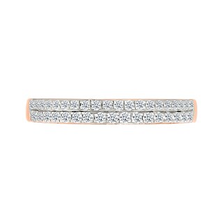 1.45 CT. T.W. Oval-Shaped Multi-Diamond Frame Multi-Row Split Shank Bridal Set in 10K Rose Gold