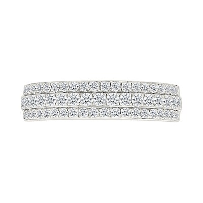 1.95 CT. T.W. Pear-Shaped Multi-Diamond Double Frame Triple Row Split Shank Bridal Set in 10K Gold