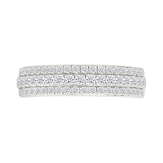 1.95 CT. T.W. Pear-Shaped Multi-Diamond Double Frame Triple Row Split Shank Bridal Set in 10K Gold
