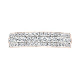 1.95 CT. T.W. Pear-Shaped Multi-Diamond Double Frame Triple Row Split Shank Bridal Set in 10K Rose Gold