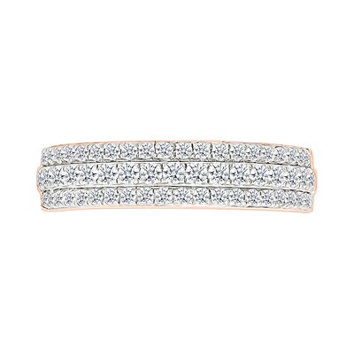 1.95 CT. T.W. Pear-Shaped Multi-Diamond Double Frame Triple Row Split Shank Bridal Set in 10K Rose Gold