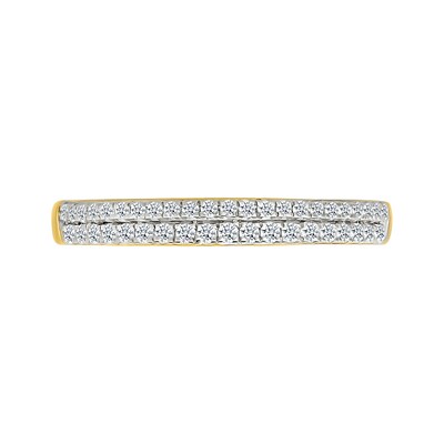 1.45 CT. T.W. Cushion-Shaped Multi-Diamond Double Frame Multi-Row Split Shank Bridal Set in 10K Gold
