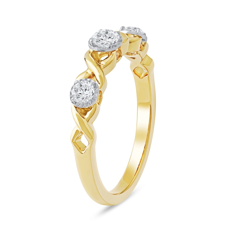 Main Image 2 of 0.33 CT. T.W. Diamond "XO" Anniversary Band in 10K Gold