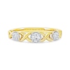 Thumbnail Image 3 of 0.33 CT. T.W. Diamond "XO" Anniversary Band in 10K Gold