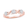 Thumbnail Image 1 of 0.33 CT. T.W. Diamond "XO" Anniversary Band in 10K Rose Gold