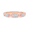 Thumbnail Image 3 of 0.33 CT. T.W. Diamond "XO" Anniversary Band in 10K Rose Gold