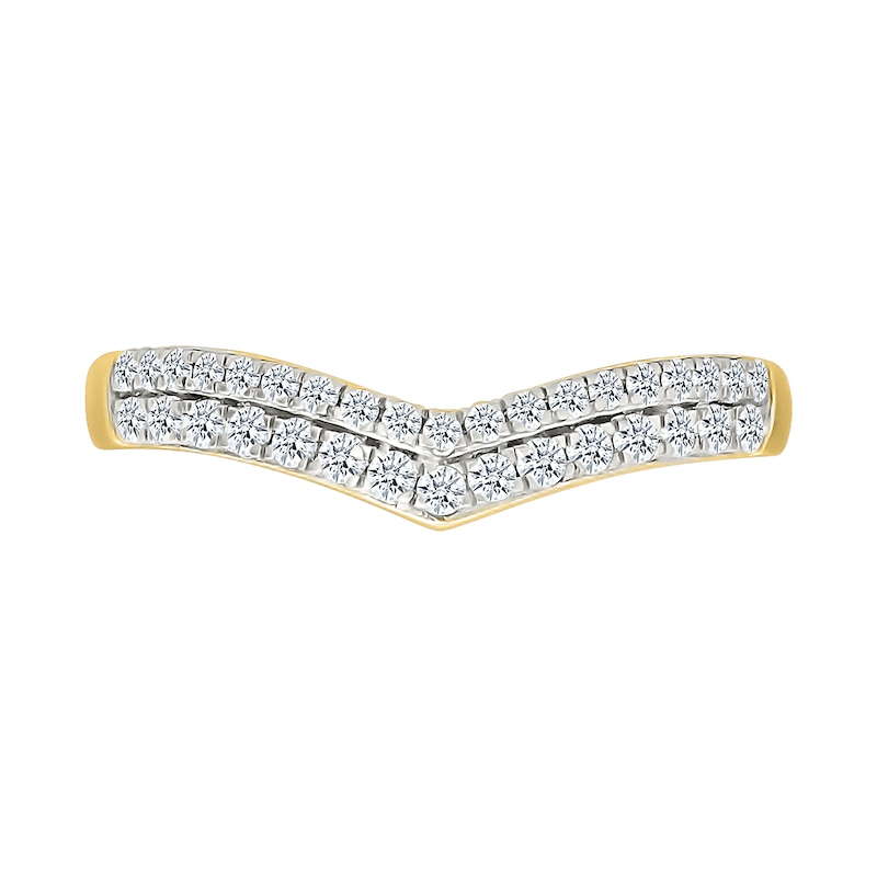Main Image 5 of 1.45 CT. T.W. Marquise-Shaped Multi-Diamond Frame Multi-Row Split Shank Bridal Set in 10K Gold
