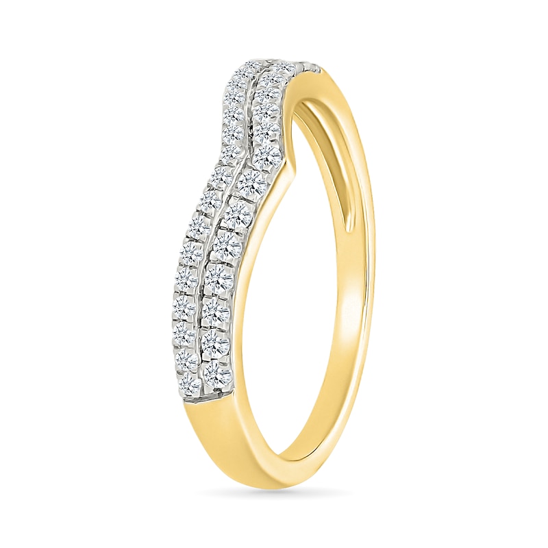 Main Image 6 of 1.45 CT. T.W. Marquise-Shaped Multi-Diamond Frame Multi-Row Split Shank Bridal Set in 10K Gold