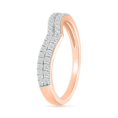 1.45 CT. T.W. Marquise-Shaped Multi-Diamond Frame Multi-Row Split Shank Bridal Set in 10K Rose Gold