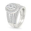 Thumbnail Image 2 of 1.45 CT. T.W. Oval-Shaped Multi-Diamond Frame Multi-Row Split Shank Bridal Set in 10K White Gold
