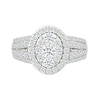 Thumbnail Image 3 of 1.45 CT. T.W. Oval-Shaped Multi-Diamond Frame Multi-Row Split Shank Bridal Set in 10K White Gold