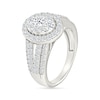 Thumbnail Image 4 of 1.45 CT. T.W. Oval-Shaped Multi-Diamond Frame Multi-Row Split Shank Bridal Set in 10K White Gold