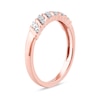 Thumbnail Image 2 of 0.07 CT. T.W. Diamond "S" Curve Anniversary Band in 10K Rose Gold