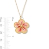 Thumbnail Image 3 of Enamel Flower Pendant in Solid 10K Gold