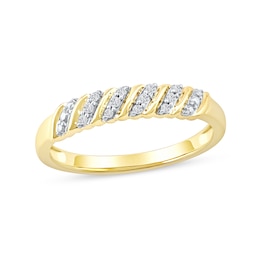 0.07 CT. T.W. Diamond "S" Curve Anniversary Band in 10K Gold