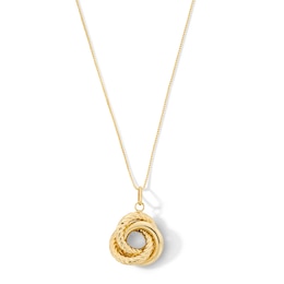 Interlocking Triple Circles Pendant in Hollow 10K Gold