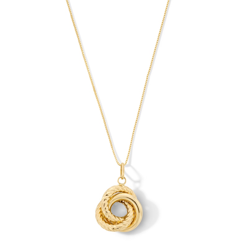 Main Image 1 of Interlocking Triple Circles Pendant in Hollow 10K Gold