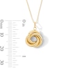 Thumbnail Image 3 of Interlocking Triple Circles Pendant in Hollow 10K Gold