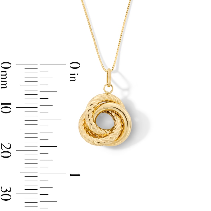 Main Image 3 of Interlocking Triple Circles Pendant in Hollow 10K Gold